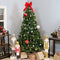 pre-lit artificial christmas tree with hinged branches