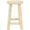 Sunnydaze Round Backless Wooden Bar Stool - 24" H