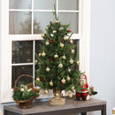 Sunnydaze Natural Noel Pre-Lit Artificial Christmas Tree - 3'