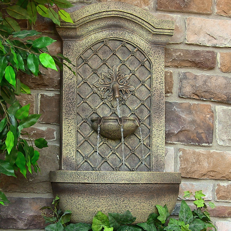 Sunnydaze Rosette Leaf Outdoor Wall Fountain