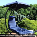 Sunnydaze Hanging Lounge Chair Replacement Cushion and Umbrella