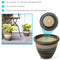Sunnydaze Set of 2 Indoor/Outdoor Purlieu Ceramic Planters - 12"