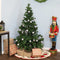 unlit faux christmas tree with metal stand