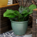 Sunnydaze Indoor/Outdoor Ocean Villa Ceramic Planter - 15"