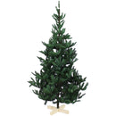 Sunnydaze Unlit Artificial Christmas Tree with Wood Base - 6'