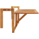 Sunnydaze Meranti Folding Balcony Railing Table