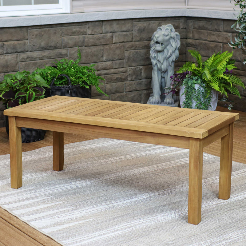 teak wood outdoor coffee table