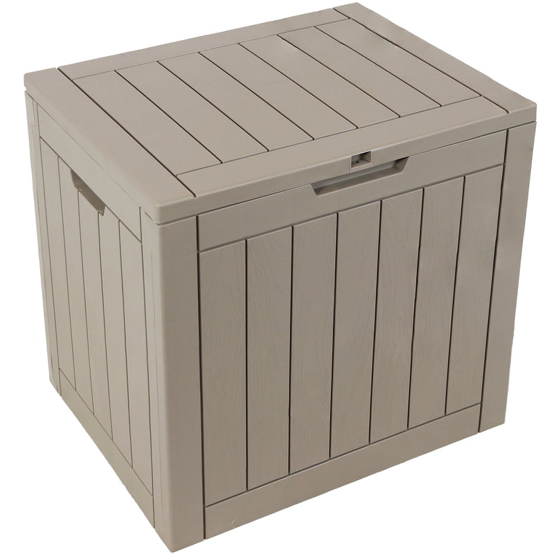 Sunnydaze Small Deck Box with Storage and Lockable Lid - 32 Gal.