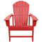 Sunnydaze Upright, All-Weather Adirondack Chair - 300-Pound Capacity - 38.25” H