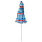 Sunnydaze 6' Striped Vented Beach Umbrella with Tilt Function and UV 50 Sun Protection