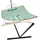 Sunnydaze Cotton Rope Hammock with Stand, Pad, & Pillow - 275 Pound Capacity