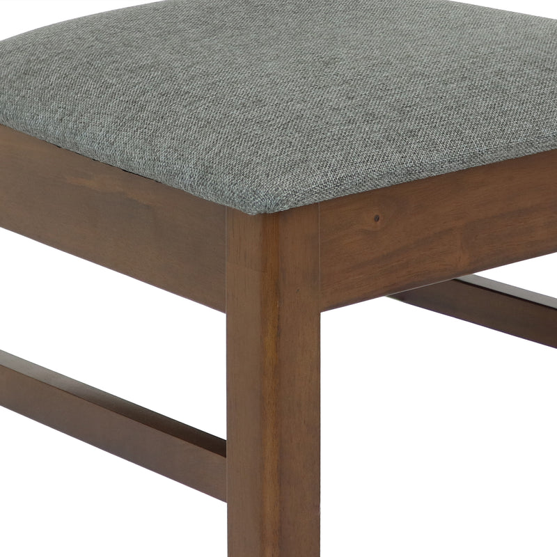 Sunnydaze Dorian 5-Foot Mid-Century Modern Dining Table - Solid Rubberwood - Dark Walnut