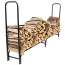 Sunnydaze 8-Foot Outdoor Firewood Log Rack - Cover & Combo Options Available