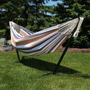 Sunnydaze Brazilian Double Hammock with Stand and Carrying Case