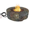 Sunnydaze Outdoor 30-Inch Cast Stone Propane Gas Fire Pit with Lava Rocks