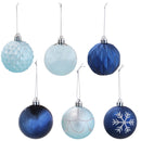 Sunnydaze Winter Wonderland 100-Piece Christmas Ball Ornaments - Blue and Silver