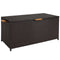 Sunnydaze Indoor/Outdoor Brown Resin Rattan Deck Box - 75-Gallon