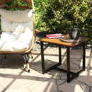 Sunnydaze European Chestnut Wood Rectangle Side Table
