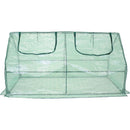 Sunnydaze Portable Mini Cloche Greenhouse with Zipper Doors - Green