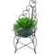 Metal heart shaped back planter basket with plant