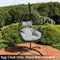 Sunnydaze Delaney Outdoor Hanging Egg Chair with Seat Cushions - 50"