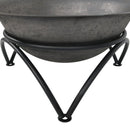 Sunnydaze Wood-Burning Cast Iron Fire Pit Bowl with Stand - 23.5" Diameter
