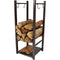 Sunnydaze Indoor/Outdoor Tall Firewood Storage Rack with Tool Holders