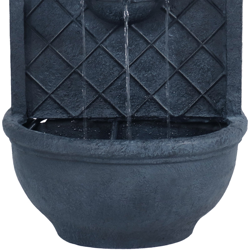 Sunnydaze Messina Outdoor Wall Fountain with Submersible Pump - 26" H
