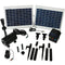 Sunnydaze Solar Pump and Panel Kit with Battery Pack and LED Light - 396 GPH - 120" Lift