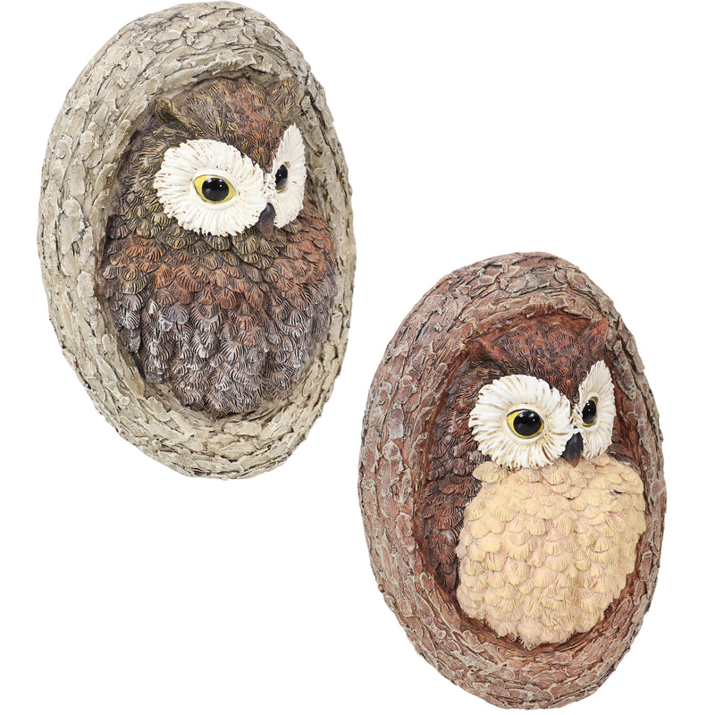 Sunnydaze Winifred and Wesley the Wise Old Owls Tree Hugger