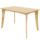 Sunnydaze James 4-Foot Mid-Century Modern Dining Table - Solid Rubberwood - Natural