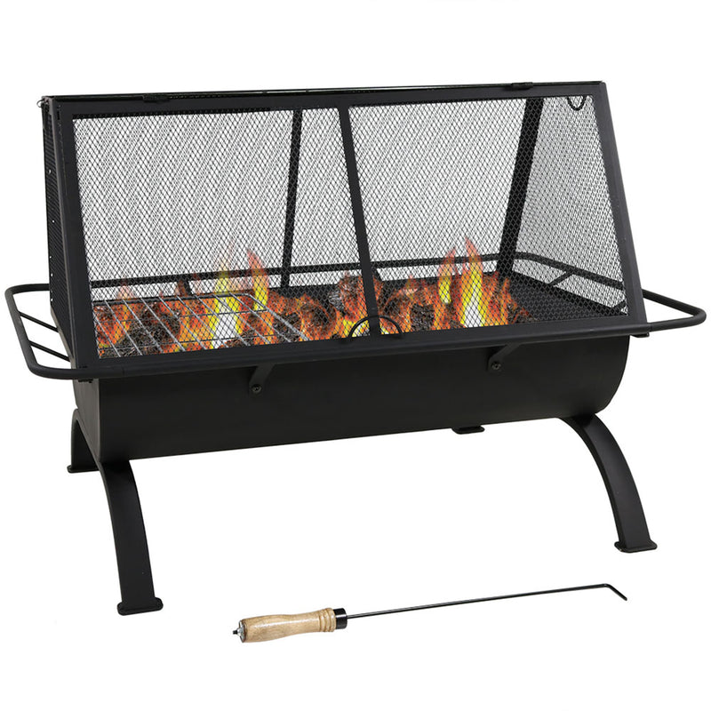 Sunnydaze 36" Northland Grill Outdoor Cooking Fire Pit with Protective Cover
