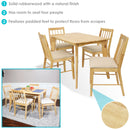 Sunnydaze James 5-Piece Wooden Dining Table and Chair Set