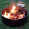 Sunnydaze 36" Metal Campfire Ring with Rotating Detachable Cooking Grate - Steel