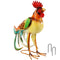 Sunnydaze Romeo the Rooster Metal Outdoor Statue - 16"