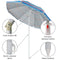Sunnydaze 6' Striped Vented Beach Umbrella with Tilt Function and UV 50 Sun Protection