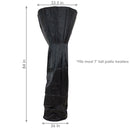Sunnydaze Black PVC Outdoor Patio Heater Cover - 7'
