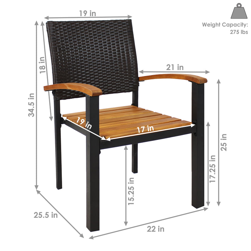 wooden armrest for outdoor dining chair