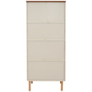 Sunnydaze 5-Shelf Modern Bookshelf with Storage Cabinet - Latte