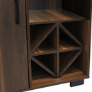 Sunnydaze Lavina Wine Bar Cabinet with Glass Rack and Bottle Storage Shelves