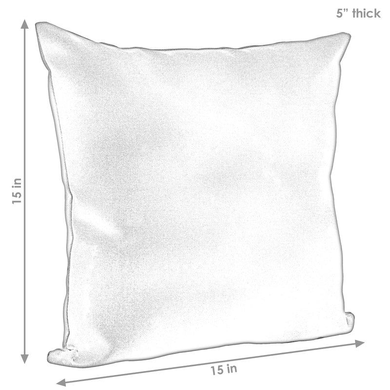 Sunnydaze Set of 2 Square Outdoor Throw Pillows - 15"
