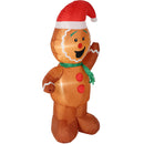 Sunnydaze Gingerbread Man Christmas Yard Inflatable Decoration - 50.5" H