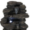 Sunnydaze Rock Falls Electric Waterfall Fountain with LED Lights - 39"