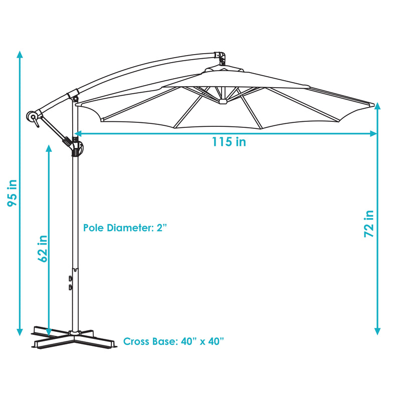light bar for yellow offset patio umbrella