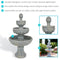 Sunnydaze 4-Tier Lion Head Outdoor Water Fountain with Electric Pump
