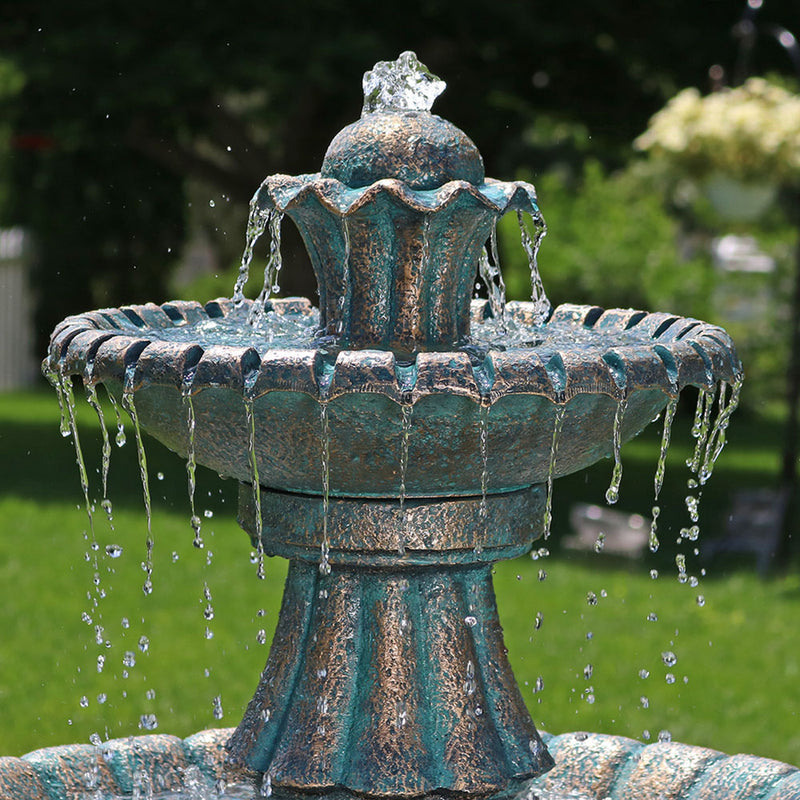 Sunnydaze Nouveau Tiered Garden Water Fountain - 41" H