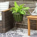 Sunnydaze Indoor/Outdoor Metal Open Blossom Planter Basket Stand - 19"