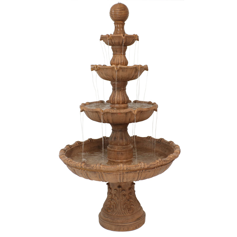Sunnydaze Large Tiered Ball Outdoor Fountain, 80 Inch Tall