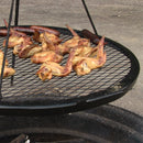 black metal cooking grill with handle