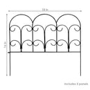 Sunnydaze 5-Piece Victorian Border Fence Set - 7.5' Overall